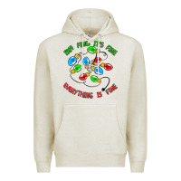 Oatmeal Heather i'm fine it's fine everything is fine Premium Hoodie - MaliasSmallBusiness