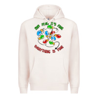 Pale Pink i'm fine it's fine everything is fine Premium Hoodie - MaliasSmallBusiness