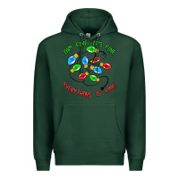 Sports Green i'm fine it's fine everything is fine Premium Hoodie - MaliasSmallBusiness