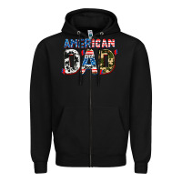 Black American dad Zipper Hoodie - AdoDesignShop