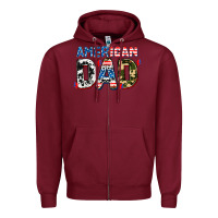 Burgundy American dad Zipper Hoodie - AdoDesignShop