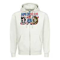 Oatmeal Heather American dad Zipper Hoodie - AdoDesignShop