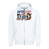 White American dad Zipper Hoodie - AdoDesignShop
