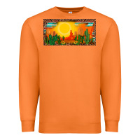 Carrot western  sunset cactus leopard serape   license plate template Premium Sweatshirt - BarkalooDesign