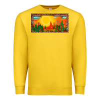 Lemon western  sunset cactus leopard serape   license plate template Premium Sweatshirt - BarkalooDesign