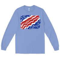 Colony Blue Patriotic tie dye background 4th of july Long Sleeve Tee - CowGirlArtShop