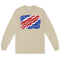 Mushroom Patriotic tie dye background 4th of july Long Sleeve Tee - CowGirlArtShop