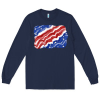Navy Patriotic tie dye background 4th of july Long Sleeve Tee - CowGirlArtShop