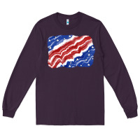 Plum Patriotic tie dye background 4th of july Long Sleeve Tee - CowGirlArtShop