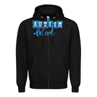 Black autism dad Zipper Hoodie - AdoDesignShop