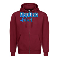 Burgundy autism dad Zipper Hoodie - AdoDesignShop