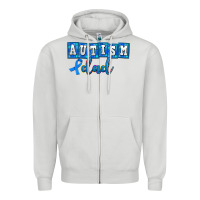 Dove Grey autism dad Zipper Hoodie - AdoDesignShop
