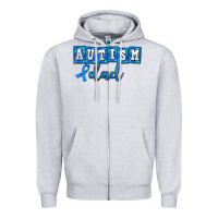 Heather Grey autism dad Zipper Hoodie - AdoDesignShop
