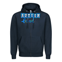 Navy autism dad Zipper Hoodie - AdoDesignShop