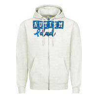 Oatmeal Heather autism dad Zipper Hoodie - AdoDesignShop