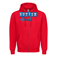 Red autism dad Zipper Hoodie - AdoDesignShop