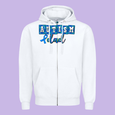 Autism Dad Zipper Hoodie Designed By Adodesignshop