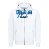 White autism dad Zipper Hoodie - AdoDesignShop