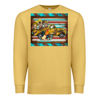 Antique Gold western truck farm animals serape leopard turquoise's Premium Sweatshirt - BarkalooDesign