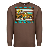 Chestnut western truck farm animals serape leopard turquoise's Premium Sweatshirt - BarkalooDesign