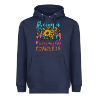 Navy being a mom makes my life complete Heavyweight Hoodie - Artiststas