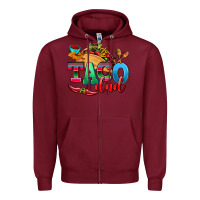 Burgundy taco dad Zipper Hoodie - AdoDesignShop