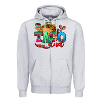 Heather Grey taco dad Zipper Hoodie - AdoDesignShop