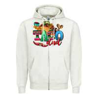 Oatmeal Heather taco dad Zipper Hoodie - AdoDesignShop