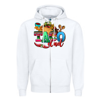 White taco dad Zipper Hoodie - AdoDesignShop