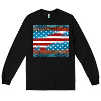 Black Leopard glitter American flag tumbler Long Sleeve Tee - Neo Western