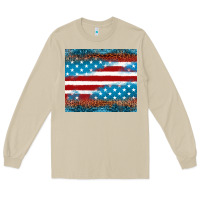 Mushroom Leopard glitter American flag tumbler Long Sleeve Tee - Neo Western