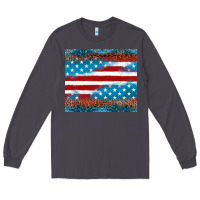 Smoke Leopard glitter American flag tumbler Long Sleeve Tee - Neo Western