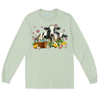 Matcha easter cows with chicks Long Sleeve Tee - AdoDesignShop