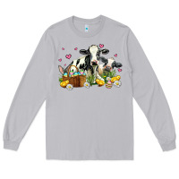 Moon Dust easter cows with chicks Long Sleeve Tee - AdoDesignShop