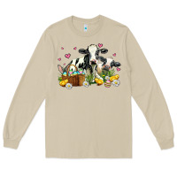 Mushroom easter cows with chicks Long Sleeve Tee - AdoDesignShop