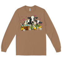 Toasted Coconut easter cows with chicks Long Sleeve Tee - AdoDesignShop