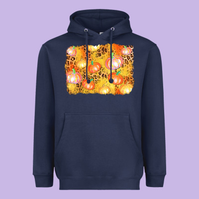 Fall Pumpkin Background Heavyweight Hoodie Designed By Adodesignshop