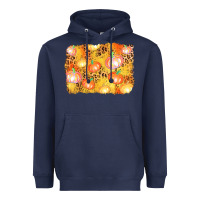 Navy fall pumpkin background Heavyweight Hoodie - AdoDesignShop