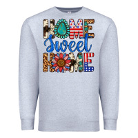 Heather Grey Home Sweet Home Premium Sweatshirt - LillyAllenDesigns