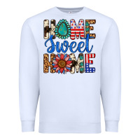 White Home Sweet Home Premium Sweatshirt - LillyAllenDesigns