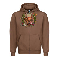 Chestnut cow Zipper Hoodie - JahusDesignShop