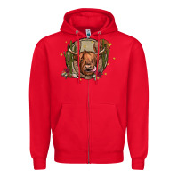 Red cow Zipper Hoodie - JahusDesignShop