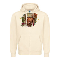 Sandshell cow Zipper Hoodie - JahusDesignShop