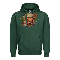 Sports Green cow Zipper Hoodie - JahusDesignShop
