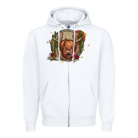 White cow Zipper Hoodie - JahusDesignShop