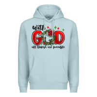 Blue Mist with god all things are possible Premium Hoodie - MaliasSmallBusiness