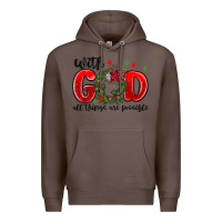 Coffee with god all things are possible Premium Hoodie - MaliasSmallBusiness
