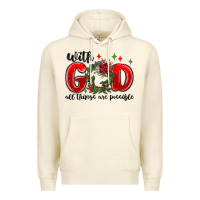 Sandshell with god all things are possible Premium Hoodie - MaliasSmallBusiness