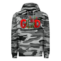 Slate Camo with god all things are possible Premium Hoodie - MaliasSmallBusiness