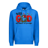 True Royal with god all things are possible Premium Hoodie - MaliasSmallBusiness